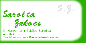 sarolta zakocs business card